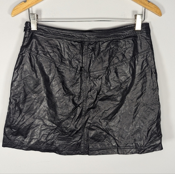 Free People Fake Out Faux Leather Wrap Skirt size woman's 12 - Picture 2 of 4